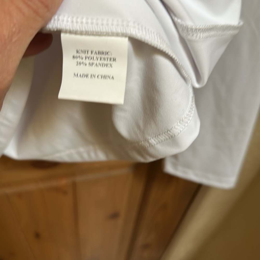 NWT Straight Down White Quarter-Zip Pullover - Picture 8 of 9